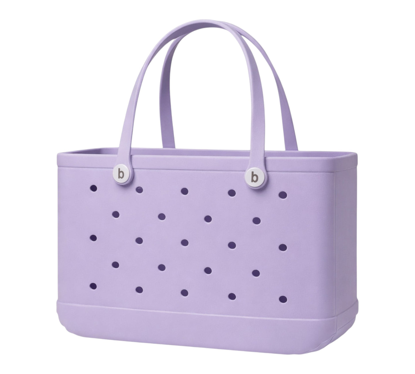Large Waterproof EVA Beach Tote Bag - light purple
