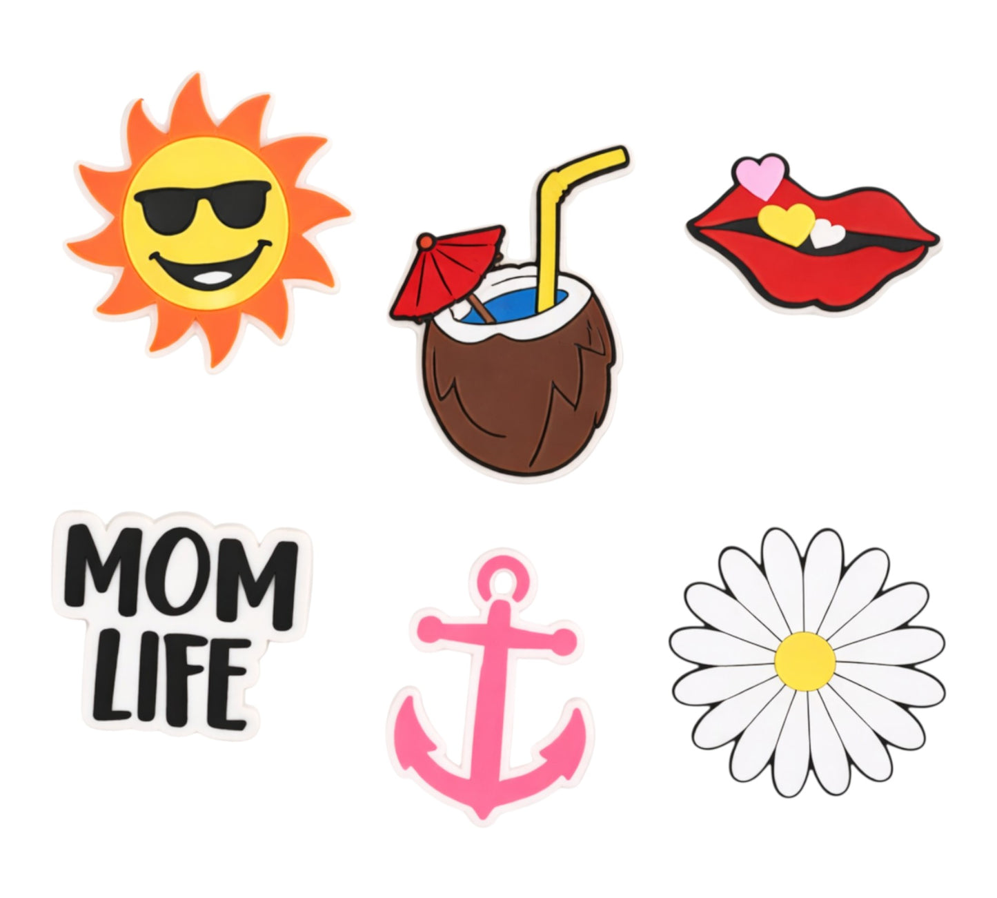 Summer Rubber Bag Charm Collection – Decorative EVA Tote Accessories