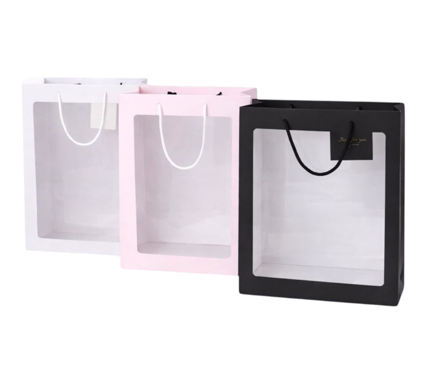 3-Colors Luxury Gift Bag Bundle – Black, White & Grey