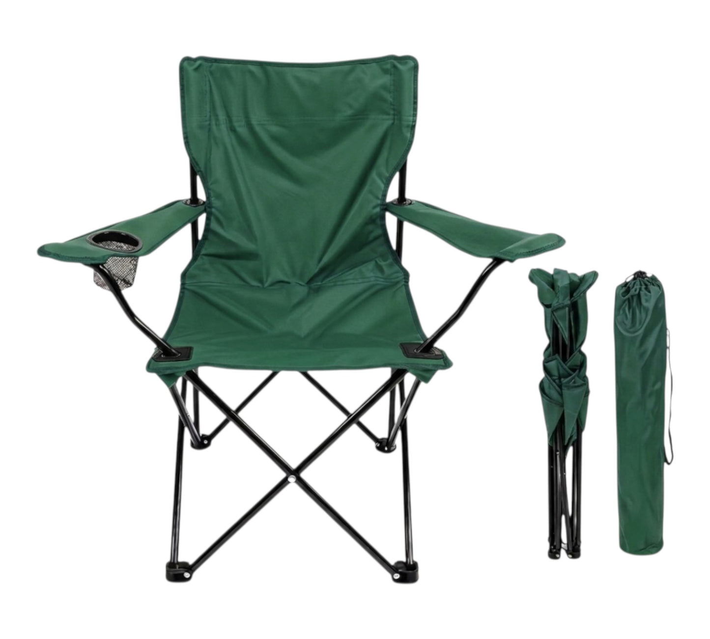 Folding Green Summer Camping Chair – Portable Outdoor & Beach Seat