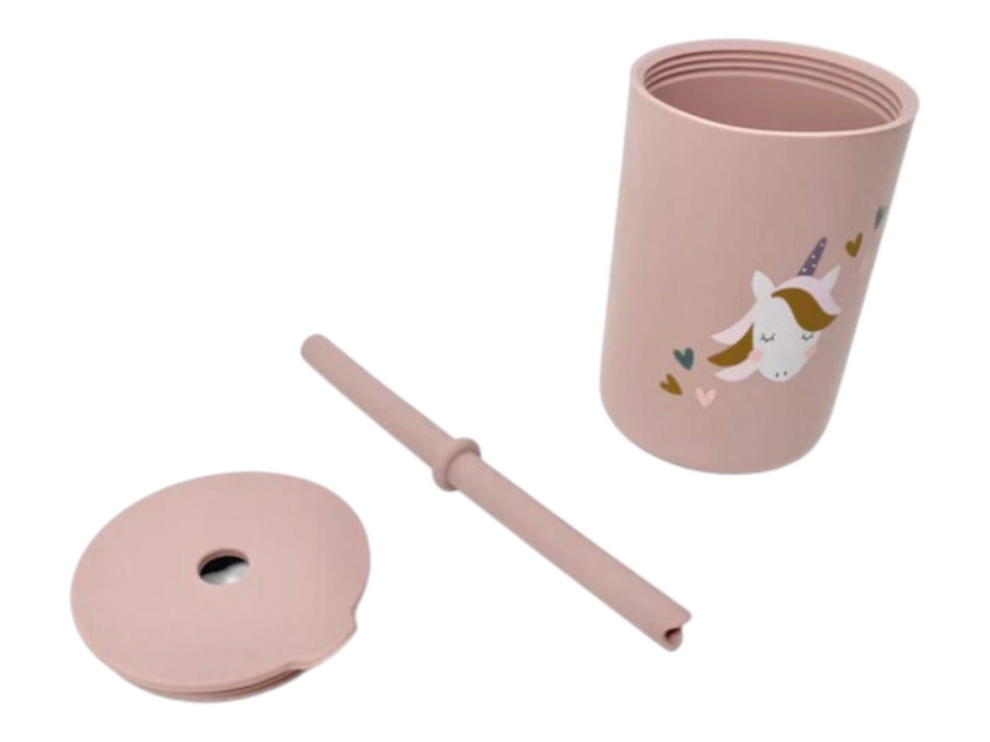 Unicorn Silicone Kids Cup with Straw