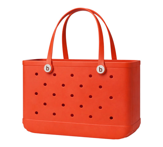 Large Waterproof EVA Beach Tote Bag - Orange