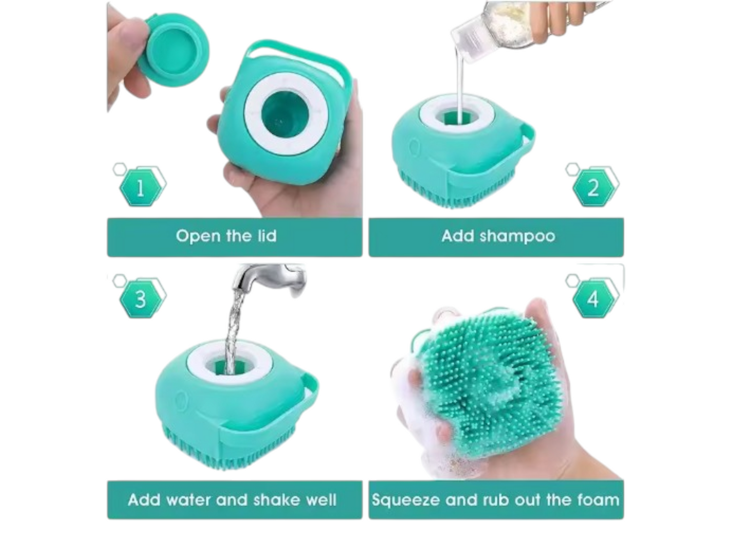 Silicone Bath Brush Blue