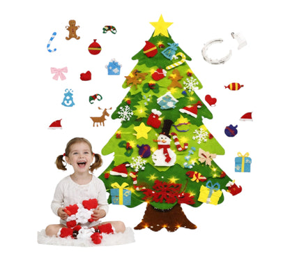 Kids Felt Christmas Tree with LED