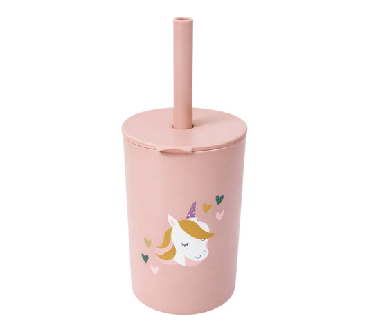 Unicorn Silicone Kids Cup with Straw