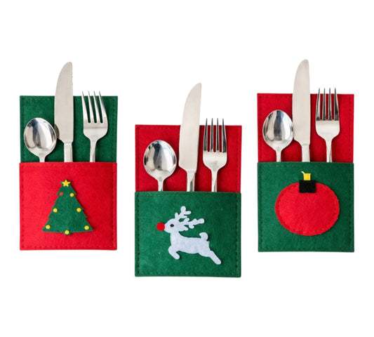Christmas Cutlery Holder (Single)