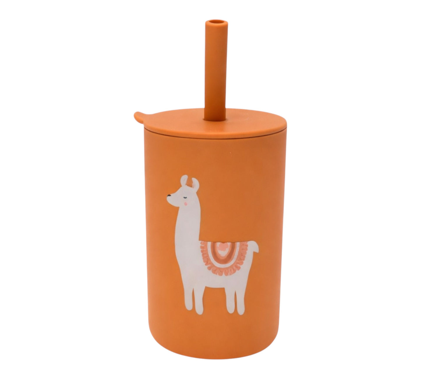 Llama Silicone Kids Cup with Straw