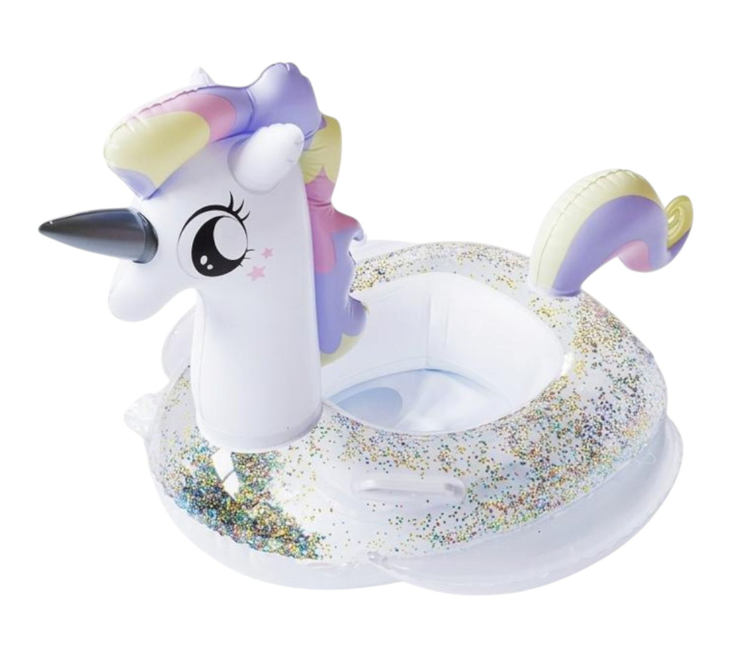 Kids Summer Unicorn Glitter Inflatable Swim Ring
